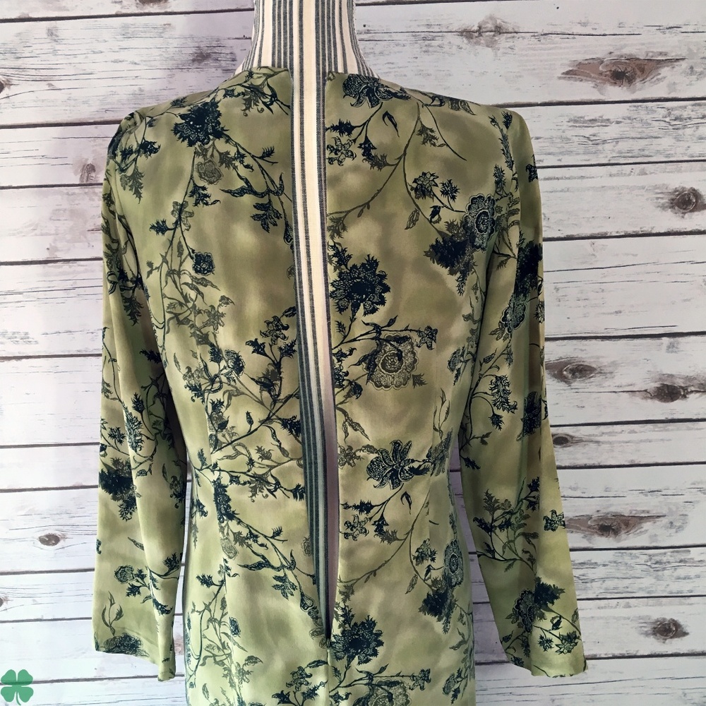 Petite Sophisticate silk Light Green Dress - Picture 4 of 11